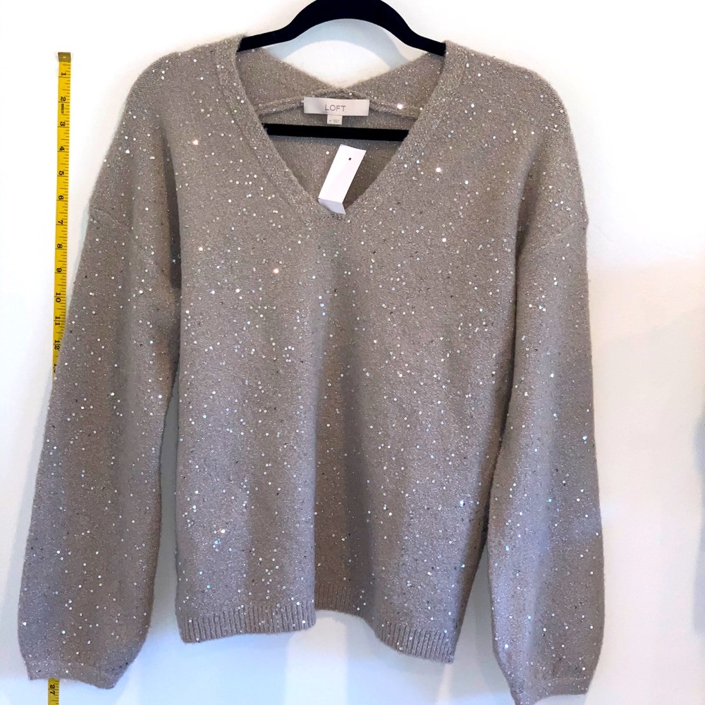 Loft Sparkly gray blouse
